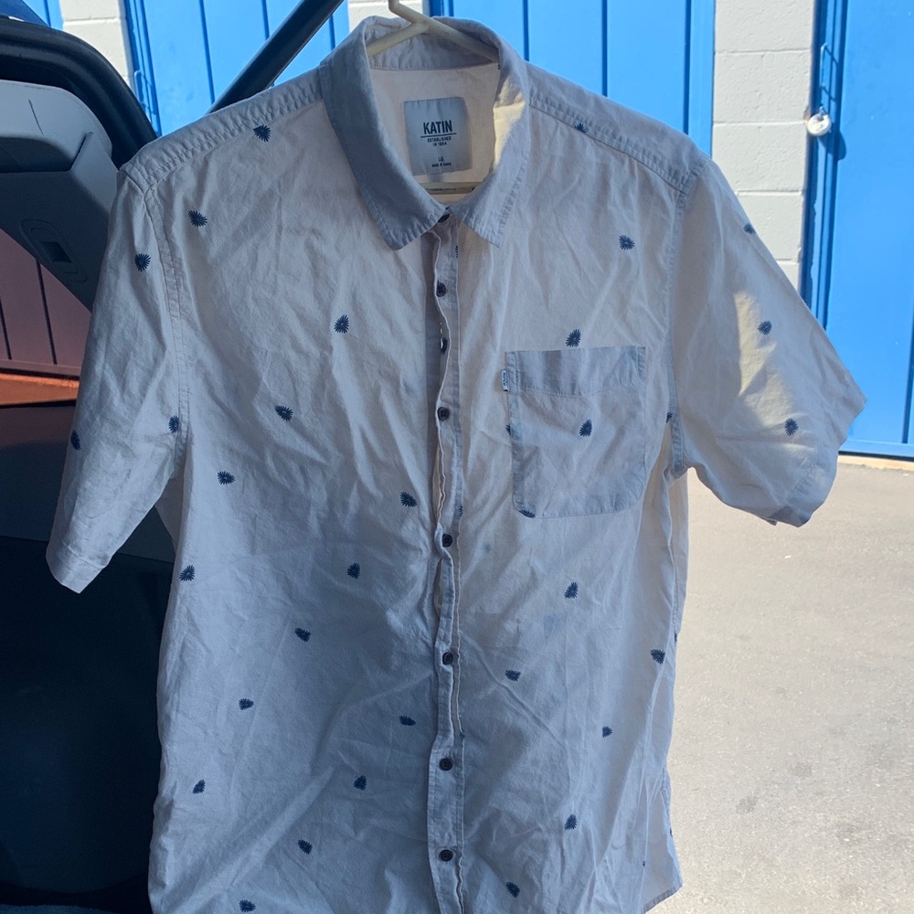 Katin White Shirt with Navy Accents